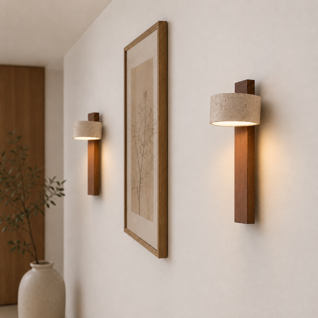 Palm | Premium travertine wall light