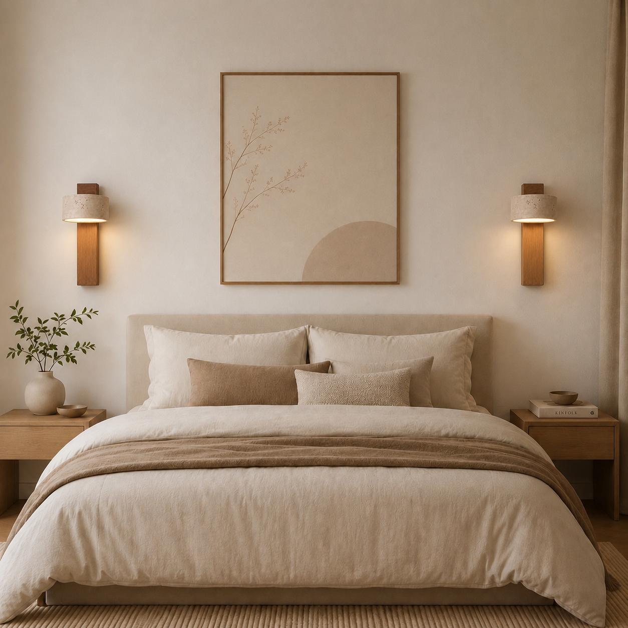 Palm | Premium travertine wall light