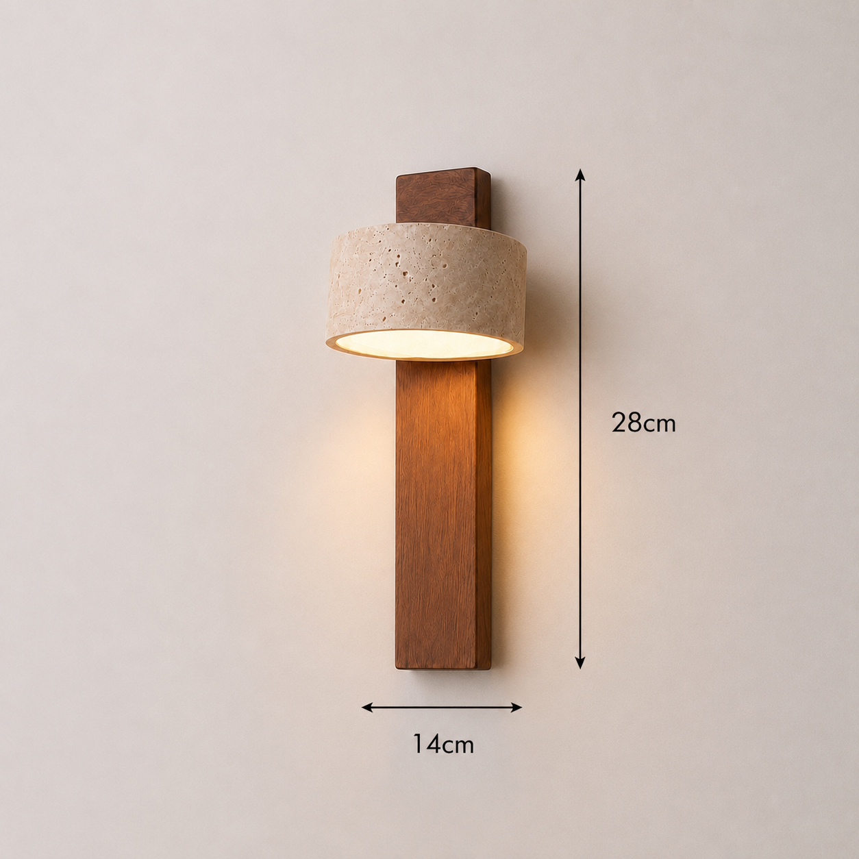 Palm | Premium travertine wall light
