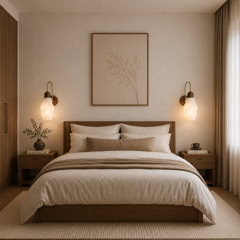 Dana | Vintage & walnut wall light