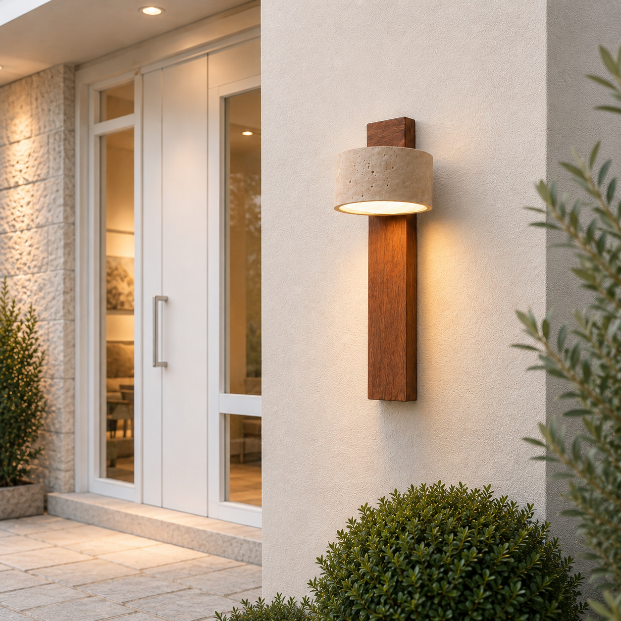 Palm | Premium travertine wall light
