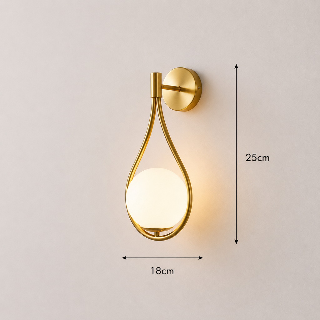 Wana | Modern gold drop wall light